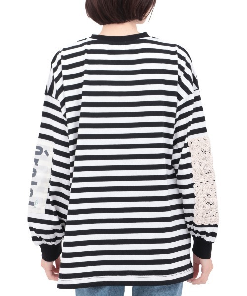 チチカカ(チチカカ)の「Orale! モチーフパッチロングTシャツ(Tシャツ/カットソー・レディース・ブラック/ライトグレー/ピンク・FREE)」の6枚目の写真