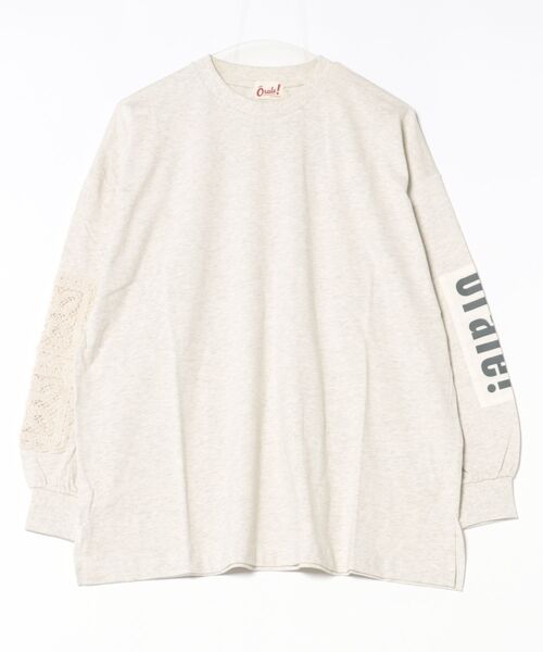 チチカカ(チチカカ)の「Orale! モチーフパッチロングTシャツ(Tシャツ/カットソー・レディース・ブラック/ライトグレー/ピンク・FREE)」の9枚目の写真