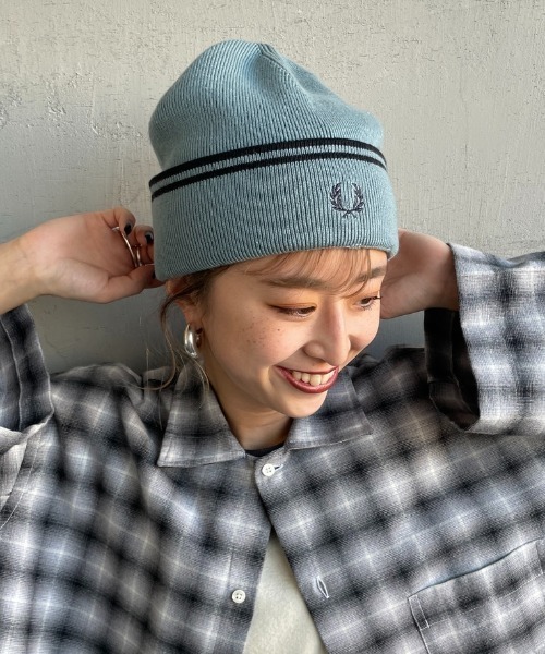 FRED PERRY フレッドペリー ニット帽 ビーニー FRED PERRY フレッドペリー ニット帽 メリノ ウール ビーニー