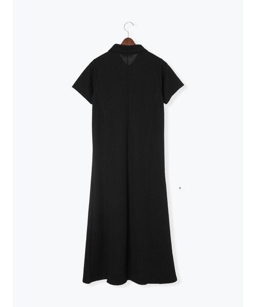 Te chichi TERRASSE（テチチテラス）の「カットジャガードポロワンピ（ワンピース・レディース・ブラック/ブラウン・F）」の9枚目の写真