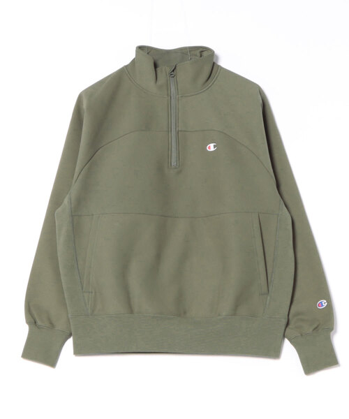 Champion(チャンピオン)の「【Champion】C3-C024 RW HALF ZIP SWEATSHIRT / リバースウィーブ ハーフジップスウェット(スウェット・メンズ・シルバーグレー/アーミー/ブラック・XL/L/M)」の3枚目の写真