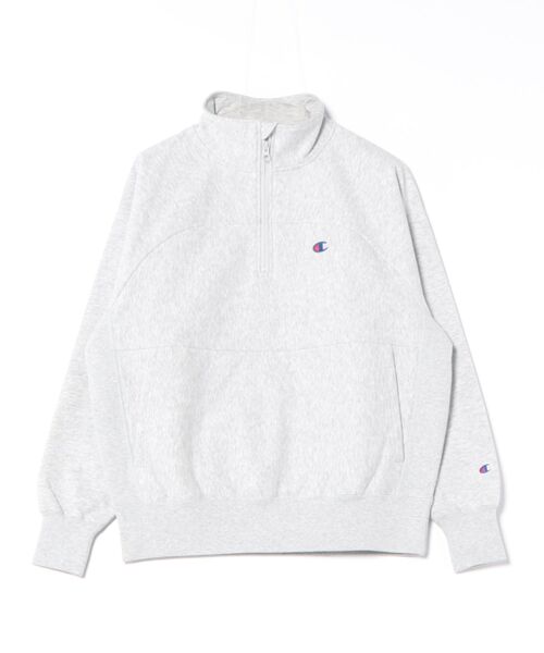 Champion(チャンピオン)の「【Champion】C3-C024 RW HALF ZIP SWEATSHIRT / リバースウィーブ ハーフジップスウェット(スウェット・メンズ・シルバーグレー/アーミー/ブラック・XL/L/M)」の2枚目の写真