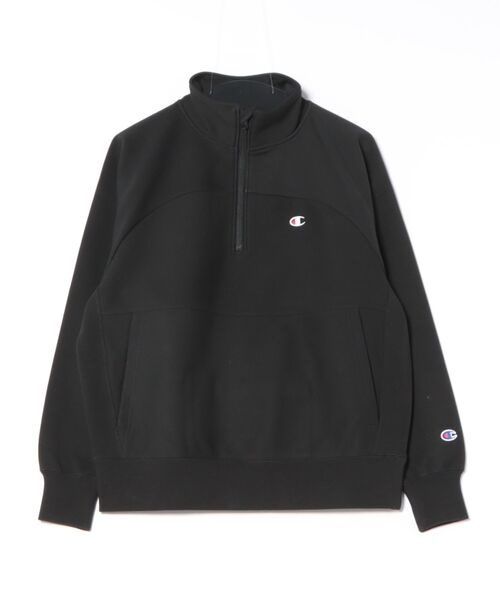 Champion(チャンピオン)の「【Champion】C3-C024 RW HALF ZIP SWEATSHIRT / リバースウィーブ ハーフジップスウェット(スウェット・メンズ・シルバーグレー/アーミー/ブラック・XL/L/M)」の1枚目の写真