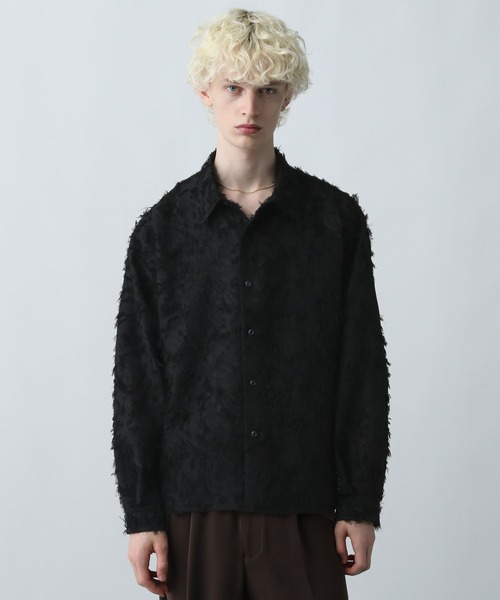 HARE（ハレ）の「【WEB限定】マルチマテリアルジャガードフリンジシャツ(HARE)（シャツ/ブラウス・メンズ・ホワイト/ブラック/レッド・MEDIUM/LARGE/SMALL）」の20枚目の写真