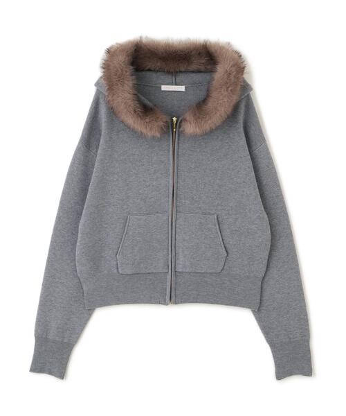 PROPORTION BODY DRESSING(プロポーションボディドレッシング)の「エコファー付きニットパーカー / 1215270026(パーカー・レディース・ホワイト系その他/グレー系その他/ブラウン系その他・FREE)」の17枚目の写真