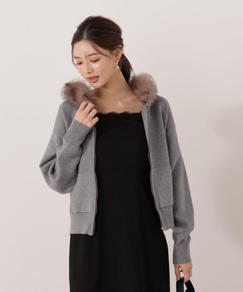 PROPORTION BODY DRESSING(プロポーションボディドレッシング)の「エコファー付きニットパーカー / 1215270026(パーカー・レディース・ホワイト系その他/グレー系その他/ブラウン系その他・FREE)」の19枚目の写真