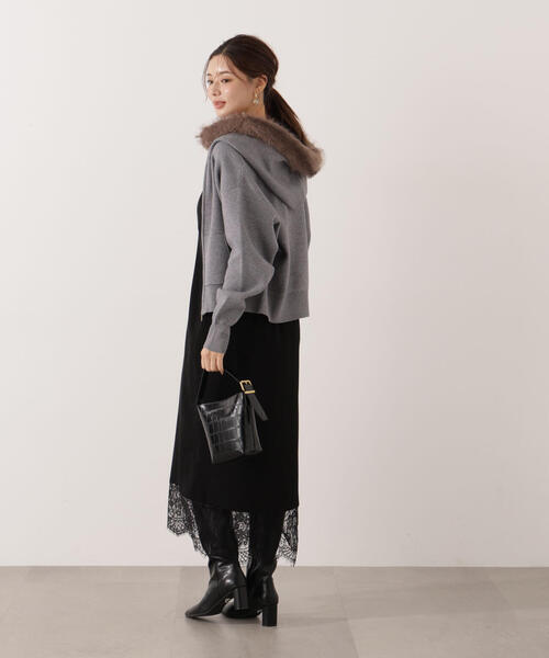 PROPORTION BODY DRESSING(プロポーションボディドレッシング)の「エコファー付きニットパーカー / 1215270026(パーカー・レディース・ホワイト系その他/グレー系その他/ブラウン系その他・FREE)」の22枚目の写真