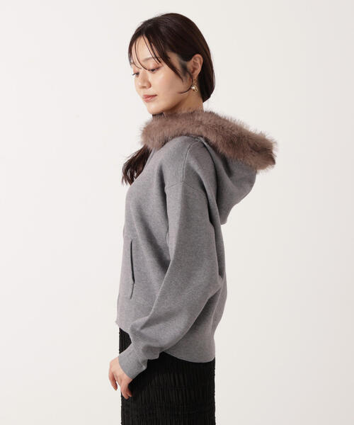 PROPORTION BODY DRESSING(プロポーションボディドレッシング)の「エコファー付きニットパーカー / 1215270026(パーカー・レディース・ホワイト系その他/グレー系その他/ブラウン系その他・FREE)」の8枚目の写真