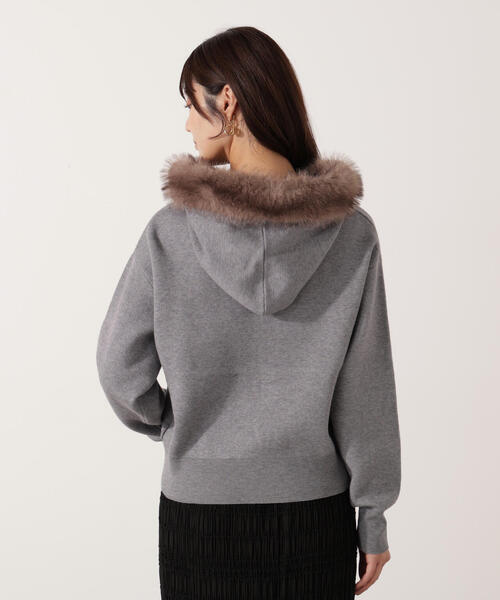 PROPORTION BODY DRESSING(プロポーションボディドレッシング)の「エコファー付きニットパーカー / 1215270026(パーカー・レディース・ホワイト系その他/グレー系その他/ブラウン系その他・FREE)」の9枚目の写真