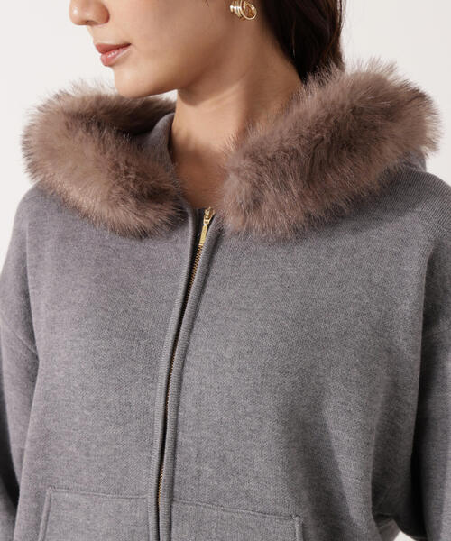 PROPORTION BODY DRESSING(プロポーションボディドレッシング)の「エコファー付きニットパーカー / 1215270026(パーカー・レディース・ホワイト系その他/グレー系その他/ブラウン系その他・FREE)」の10枚目の写真