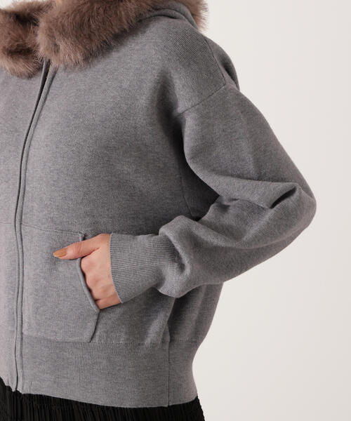PROPORTION BODY DRESSING(プロポーションボディドレッシング)の「エコファー付きニットパーカー / 1215270026(パーカー・レディース・ホワイト系その他/グレー系その他/ブラウン系その他・FREE)」の11枚目の写真