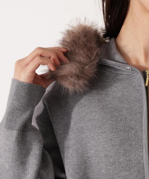 PROPORTION BODY DRESSING(プロポーションボディドレッシング)の「エコファー付きニットパーカー / 1215270026(パーカー・レディース・ホワイト系その他/グレー系その他/ブラウン系その他・FREE)」の13枚目の写真