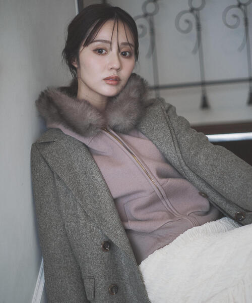 PROPORTION BODY DRESSING(プロポーションボディドレッシング)の「エコファー付きニットパーカー / 1215270026(パーカー・レディース・ホワイト系その他/グレー系その他/ブラウン系その他・FREE)」の16枚目の写真