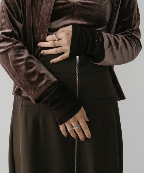 DRWCYS（ドロシーズ）の「シアードッキングベロアカーディガン（カーディガン/ボレロ・レディース・ブラック/ホワイト/ブラウン・FREE）」の17枚目の写真