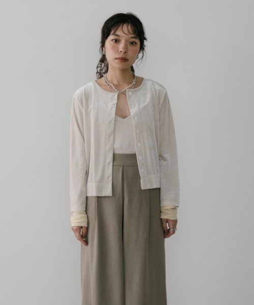 DRWCYS（ドロシーズ）の「シアードッキングベロアカーディガン（カーディガン/ボレロ・レディース・ブラック/ホワイト/ブラウン・FREE）」の19枚目の写真