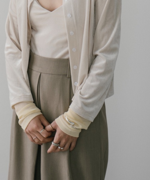 DRWCYS（ドロシーズ）の「シアードッキングベロアカーディガン（カーディガン/ボレロ・レディース・ブラック/ホワイト/ブラウン・FREE）」の22枚目の写真