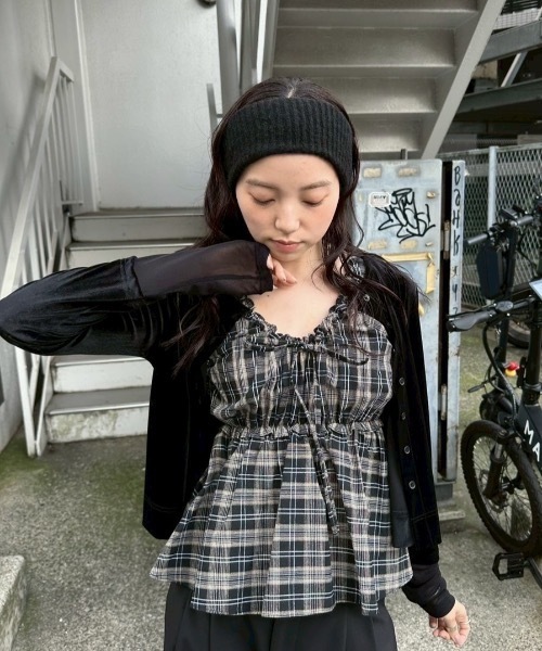 シアードッキングベロアカーディガン（カーディガン/ボレロ）｜DRWCYS