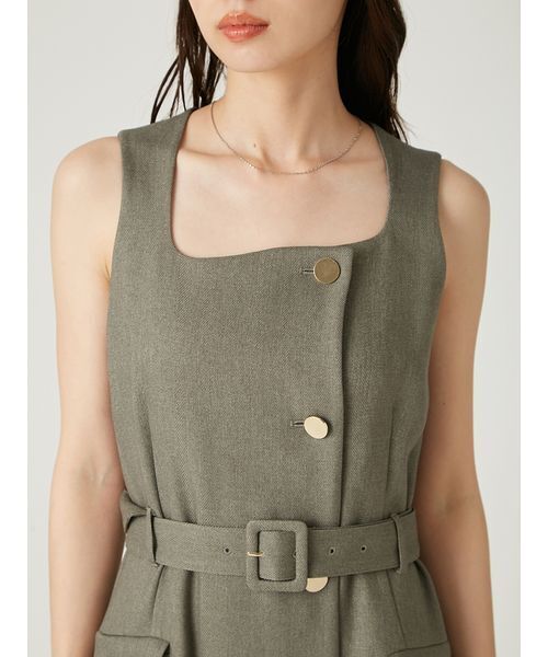 ※出品は18日まで※FRAY I.D ダブルヘリンボーンジレワンピース ダブルヘリンボーンジレワンピース(マキシ・ロングワンピース