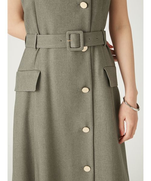 FRAY I.D（フレイアイディー）の「ダブルヘリンボーンジレワンピース