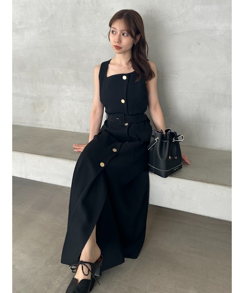 ※出品は18日まで※FRAY I.D ダブルヘリンボーンジレワンピース ダブルヘリンボーンジレワンピース(マキシ・ロングワンピース