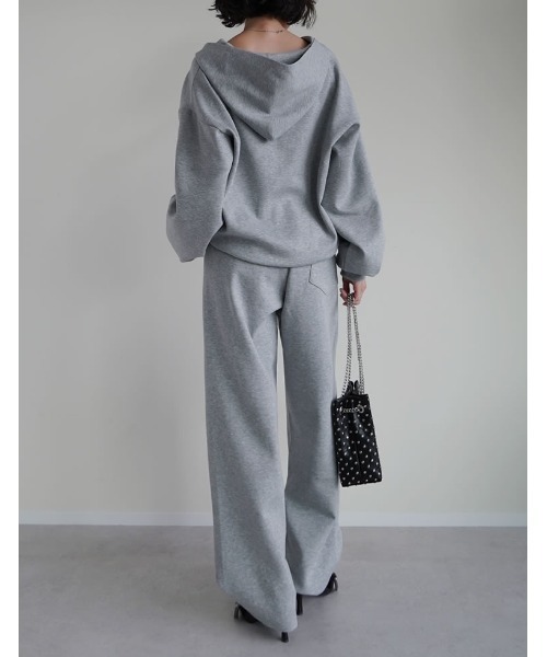 Re:EDIT（リエディ）の「[イージーケア]ダンボールダブルジップフーディー（パーカー・レディース・ブラック/杢グレー・MEDIUM/LARGE）」の14枚目の写真