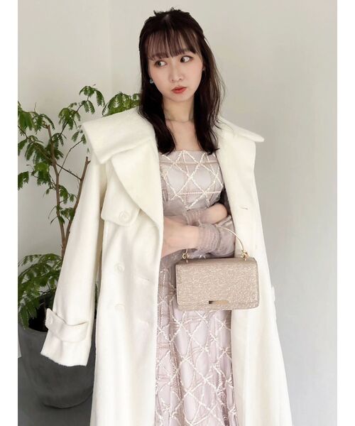 dazzlin(ダズリン)の「セーラービッグカラーコート(その他アウター・レディース・ピンク/ネイビー/モカ/アイボリー・SMALL/MEDIUM)」の5枚目の写真