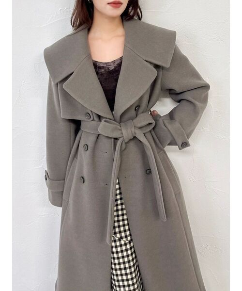 dazzlin(ダズリン)の「セーラービッグカラーコート(その他アウター・レディース・ピンク/ネイビー/モカ/アイボリー・SMALL/MEDIUM)」の20枚目の写真