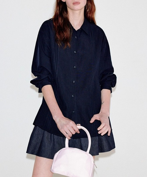 今期2025awプリーツシャツブラウス 今期2025awプリーツシャツブラウス 今期2025awプリーツシャツブラウス