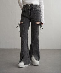 VENCEEXCHANGE | サイドカットアウトフレアデニム(デニムパンツ)