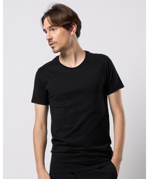 wjk(ダヴルジェイケイ)の「basic crew-neck S/S(Tシャツ/カットソー・メンズ・ブラック/ホワイト・X-LARGE/LARGE/MEDIUM/SMALL)」の2枚目の写真