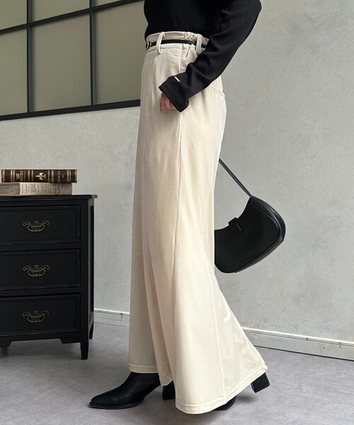 Thevon（ゼボン）の「ベロアマーメイドスカート（スカート・レディース・アイボリー/ブラック/グレー・S/M）」の9枚目の写真