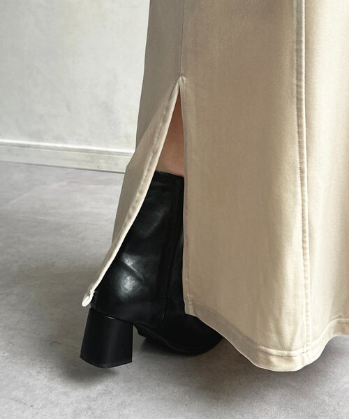 Thevon（ゼボン）の「ベロアマーメイドスカート（スカート・レディース・アイボリー/ブラック/グレー・S/M）」の19枚目の写真