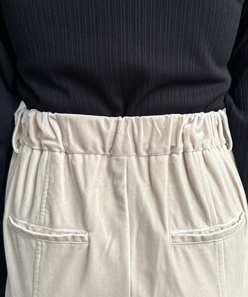 Thevon（ゼボン）の「ベロアマーメイドスカート（スカート・レディース・アイボリー/ブラック/グレー・S/M）」の20枚目の写真