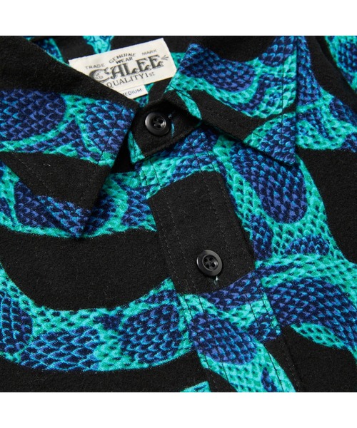 CALEE PRINT NEL L/S SH Lサイズ PRINT NEL L/S SH ＜SNAKE PATTERN＞（シャツ/ブラウス）｜CALEE