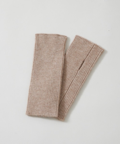 NANO universe（ナノユニバース）の「リブニットアームウォーマー（手袋・レディース・ブラック/ライトグレー/ベージュ・FREE）」の7枚目の写真