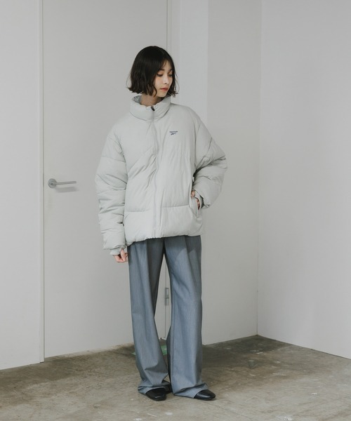 Reebok(リーボック)の「Reebok/リーボック ナイロンワッシャー ダックダウン ショートダウンジャケット/ブルゾン ブランドロゴ(ダウンジャケット/コート・メンズ・グレー/ライトグレー・M/L/XL/S)」の6枚目の写真