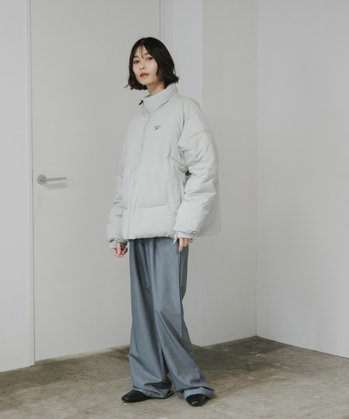 Reebok(リーボック)の「Reebok/リーボック ナイロンワッシャー ダックダウン ショートダウンジャケット/ブルゾン ブランドロゴ(ダウンジャケット/コート・メンズ・グレー/ライトグレー・M/L/XL/S)」の8枚目の写真