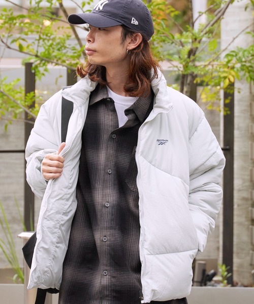 Reebok(リーボック)の「Reebok/リーボック ナイロンワッシャー ダックダウン ショートダウンジャケット/ブルゾン ブランドロゴ(ダウンジャケット/コート・メンズ・グレー/ライトグレー・M/L/XL/S)」の13枚目の写真