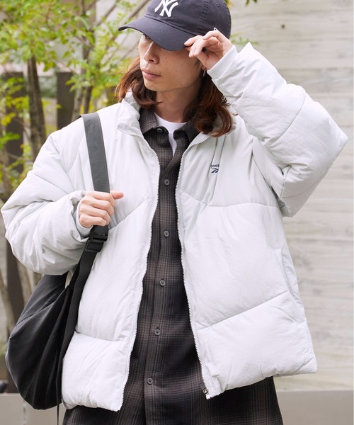 Reebok(リーボック)の「Reebok/リーボック ナイロンワッシャー ダックダウン ショートダウンジャケット/ブルゾン ブランドロゴ(ダウンジャケット/コート・メンズ・グレー/ライトグレー・M/L/XL/S)」の15枚目の写真