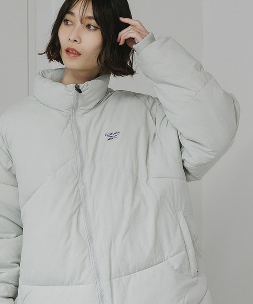 Reebok(リーボック)の「Reebok/リーボック ナイロンワッシャー ダックダウン ショートダウンジャケット/ブルゾン ブランドロゴ(ダウンジャケット/コート・メンズ・グレー/ライトグレー・M/L/XL/S)」の4枚目の写真