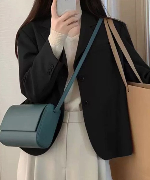 SPIGA（スピーガ）の「ｼﾝﾌﾟﾙﾃｰﾗｰﾄﾞｼﾞｬｹｯﾄ（テーラードジャケット・レディース・ブラック/ブラウン/グレー/アイボリー・SMALL/MEDIUM/LARGE/X-LARGE）」の11枚目の写真