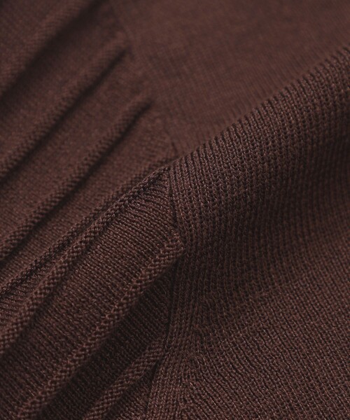 amaca（アマカ）の「リボンタイニット（ニット/セーター・レディース・ダークネイビー/オフホワイト/ブラウン系その他5・38/40）」の14枚目の写真