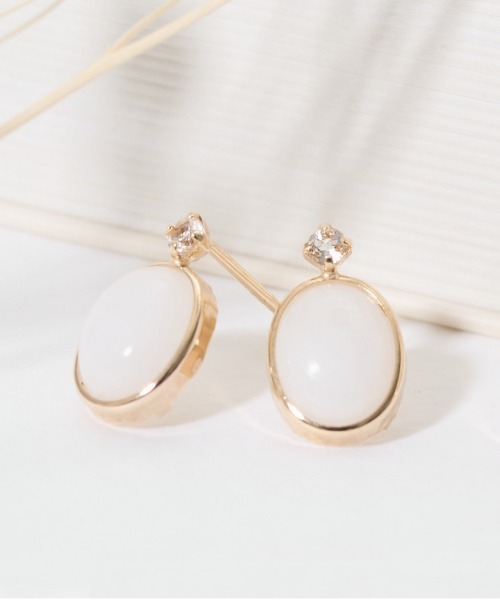 セール】K10 カラーストーン ピアス（ピアス（両耳用））｜Jewel