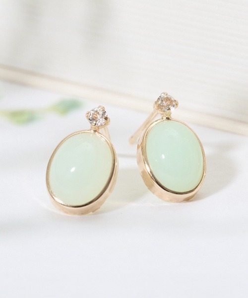 セール】K10 カラーストーン ピアス（ピアス（両耳用））｜Jewel