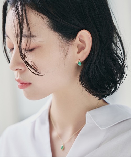 セール】K10 カラーストーン ピアス（ピアス（両耳用））｜Jewel