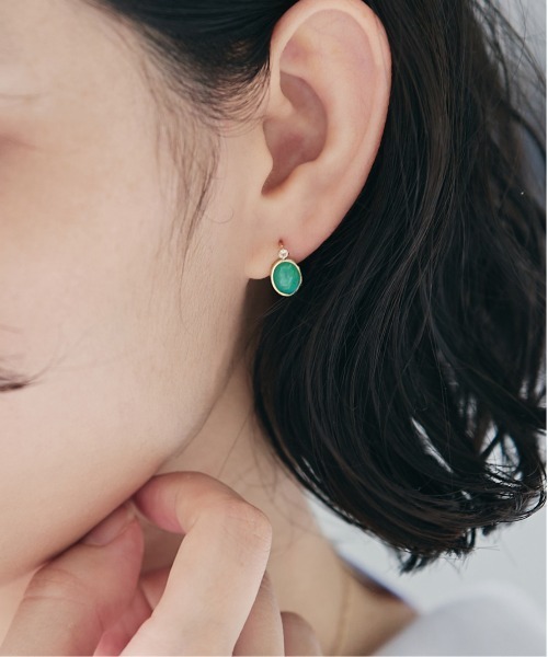 セール】K10 カラーストーン ピアス（ピアス（両耳用））｜Jewel