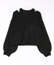 タンクトップ×メランジVネックプルオーバーセット