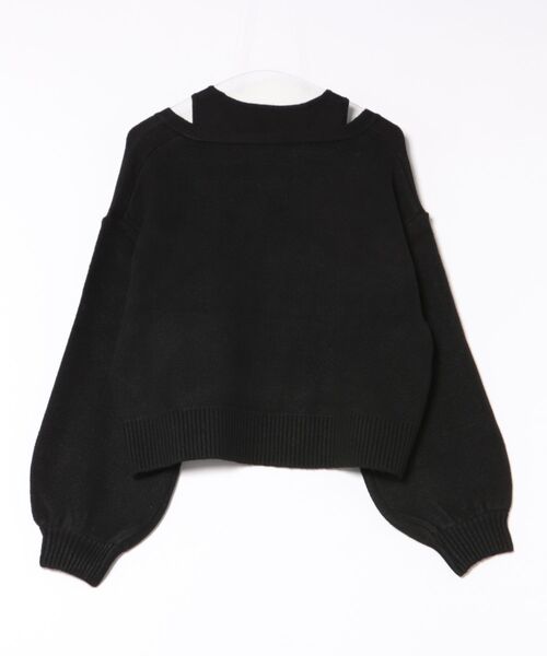 STYLEBLOCK（スタイルブロック）の「タンクトップ×メランジVネックプルオーバーセット（ニット/セーター・レディース・ブラウン/ブラック/グレイッシュベージュ/チャコールグレー・M）」の9枚目の写真