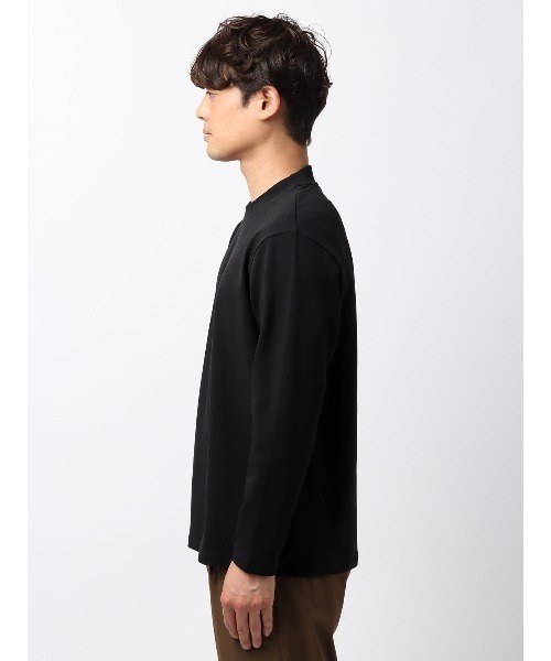 SUIT SQUARE（スーツスクエア）の「ロングTシャツ 長袖 裏毛天竺 PERFORMANCE SUIT SERIES（Tシャツ/カットソー・メンズ・ブラック系/ホワイト系・3L/LL/L/M/S）」の12枚目の写真