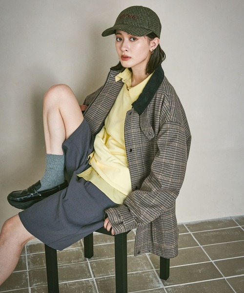 LAKOLE（ラコレ）の「起毛チェック柄キャップ / 583680（キャップ・レディース・ベージュ/キャメル/カーキ・FREE）」の16枚目の写真